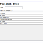 jtable